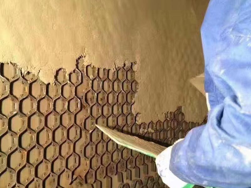 高強耐磨料施工現場